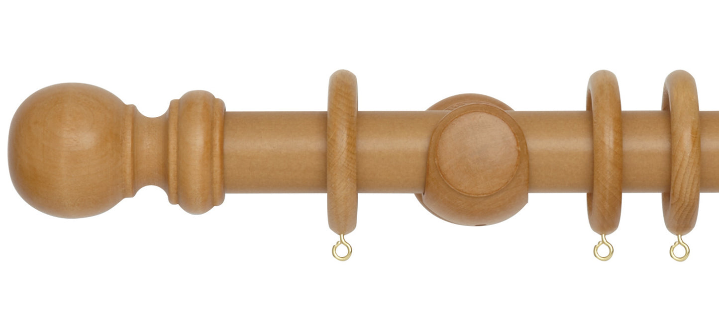 Rolls Woodline 35mm Wooden Curtain Pole - Fendow