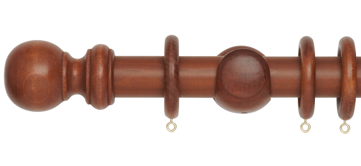 Rolls Woodline 35mm Wooden Curtain Pole - Fendow