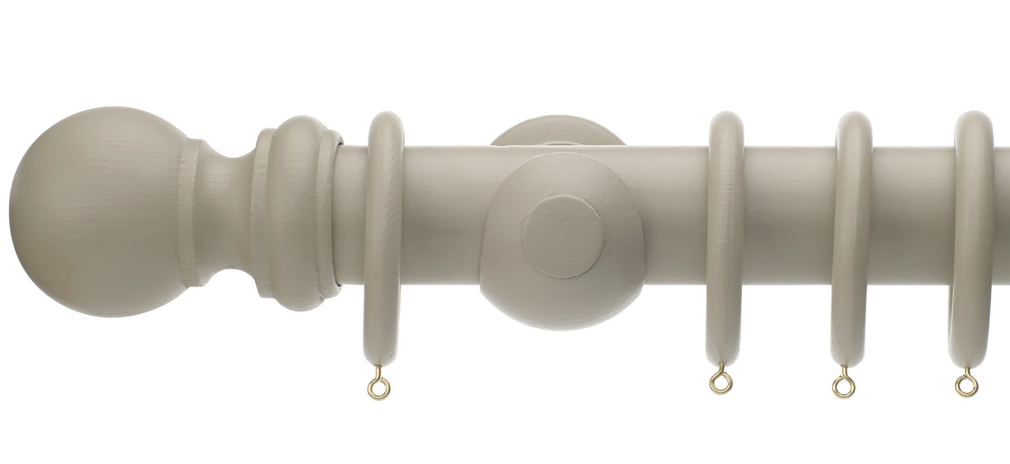 Rolls Honister 50mm Wooden Curtain Pole - Fendow