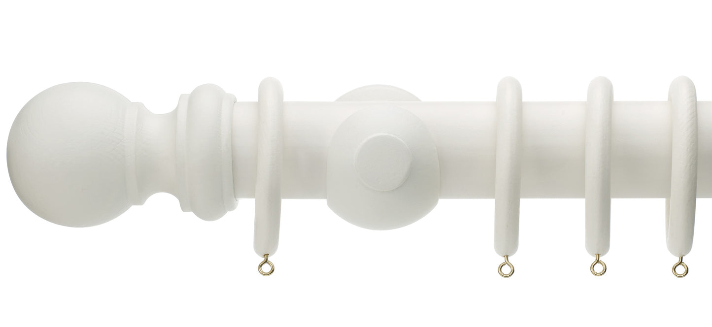 Rolls Honister 50mm Wooden Curtain Pole - Fendow