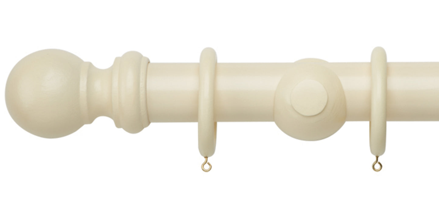 Rolls Woodline 50mm Wooden Curtain Pole - Fendow