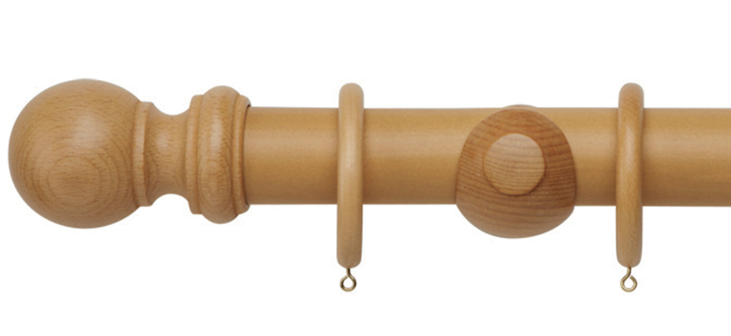 Rolls Woodline 50mm Wooden Curtain Pole - Fendow