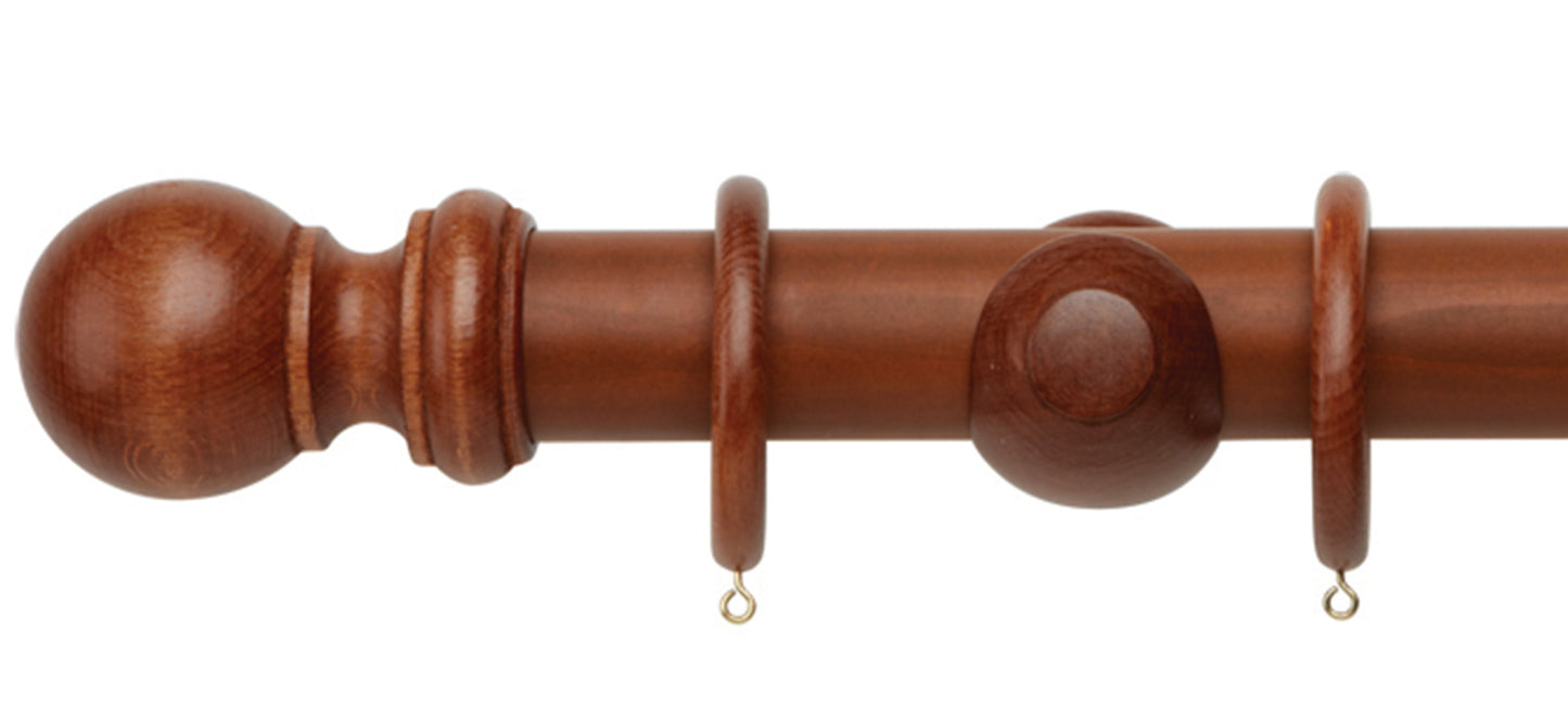 Rolls Woodline 50mm Wooden Curtain Pole - Fendow