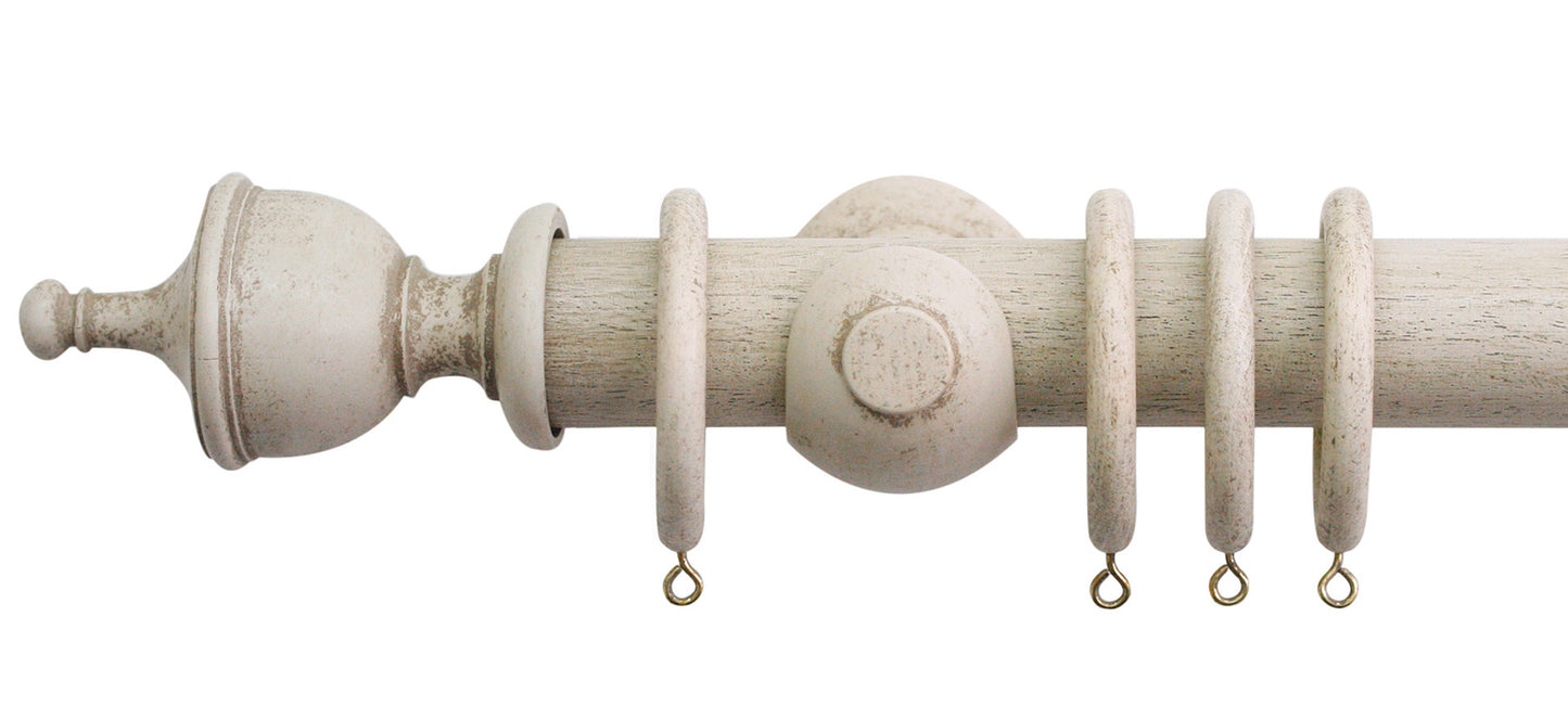 Jones Hardwick Urn 40mm Wooden Curtain Pole - Fendow