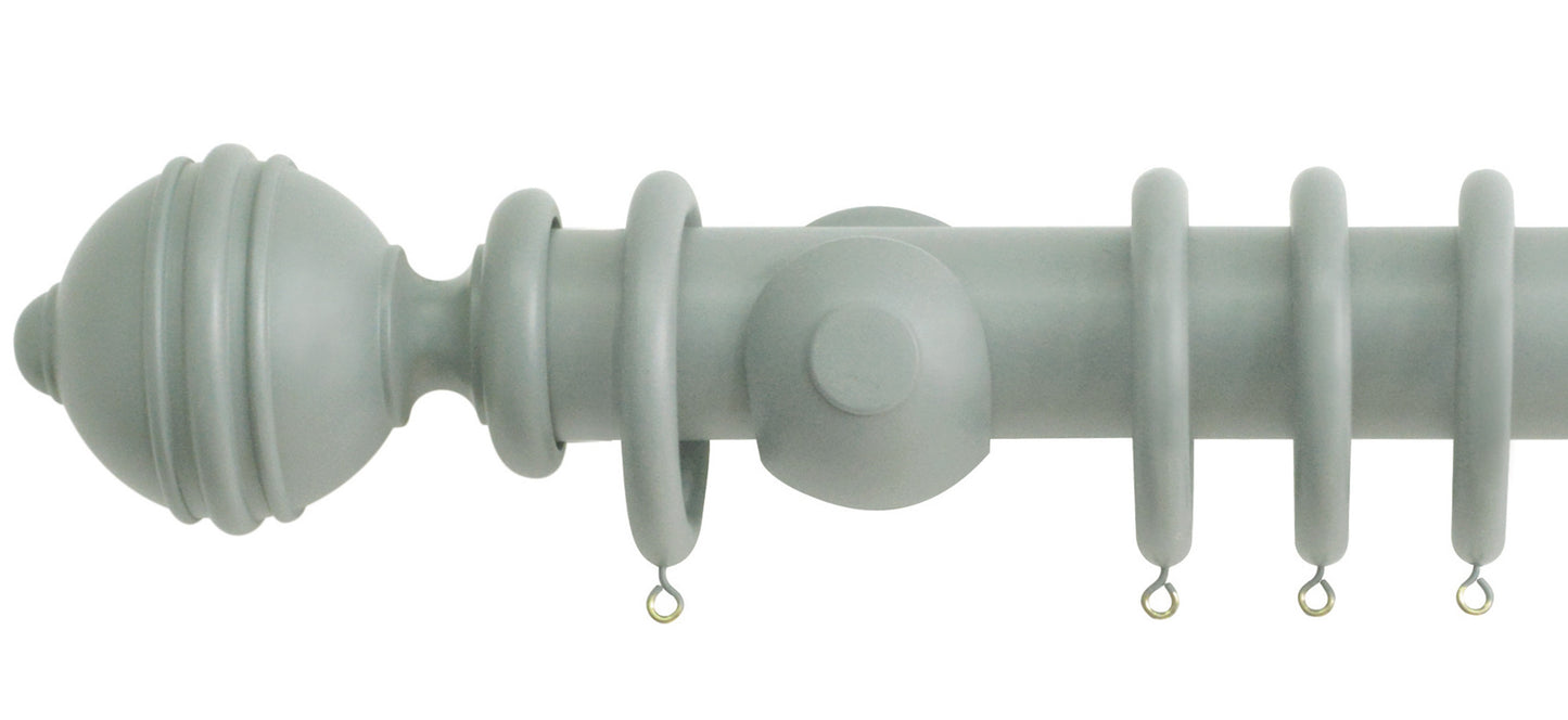 Jones Estate Ribbed Ball 50mm Wooden Curtain Pole - Fendow