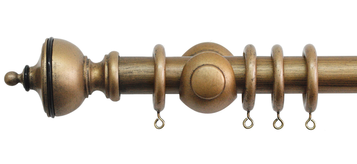 Jones Cathedral Exeter 30mm Wooden Curtain Pole - Fendow