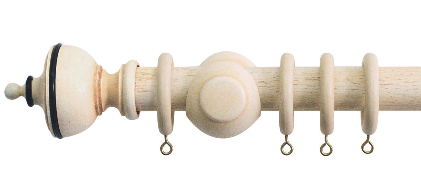 Jones Cathedral Exeter 30mm Wooden Curtain Pole - Fendow