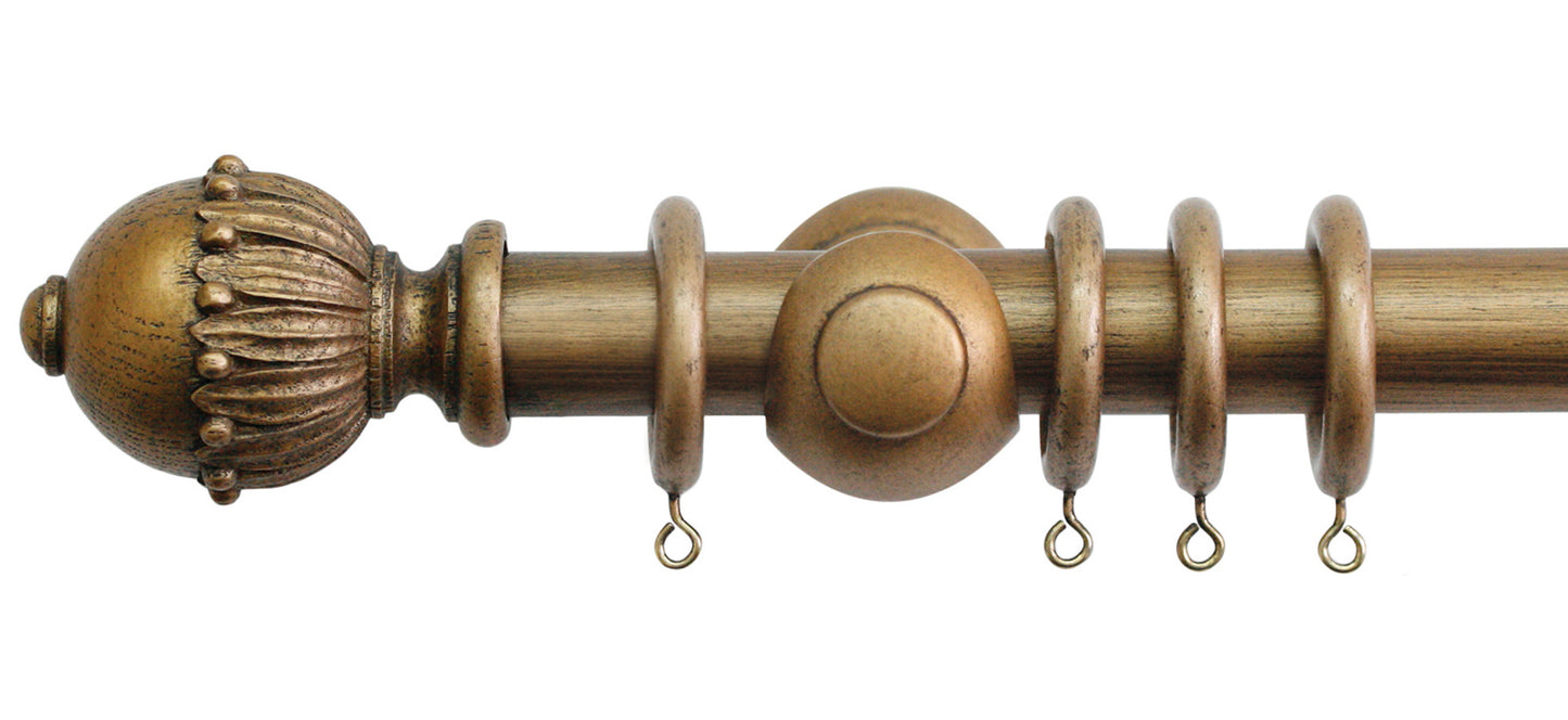 Jones Cathedral Wells 30mm Wooden Curtain Pole - Fendow