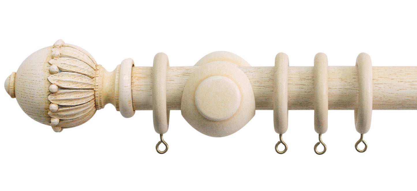 Jones Cathedral Wells 30mm Wooden Curtain Pole - Fendow