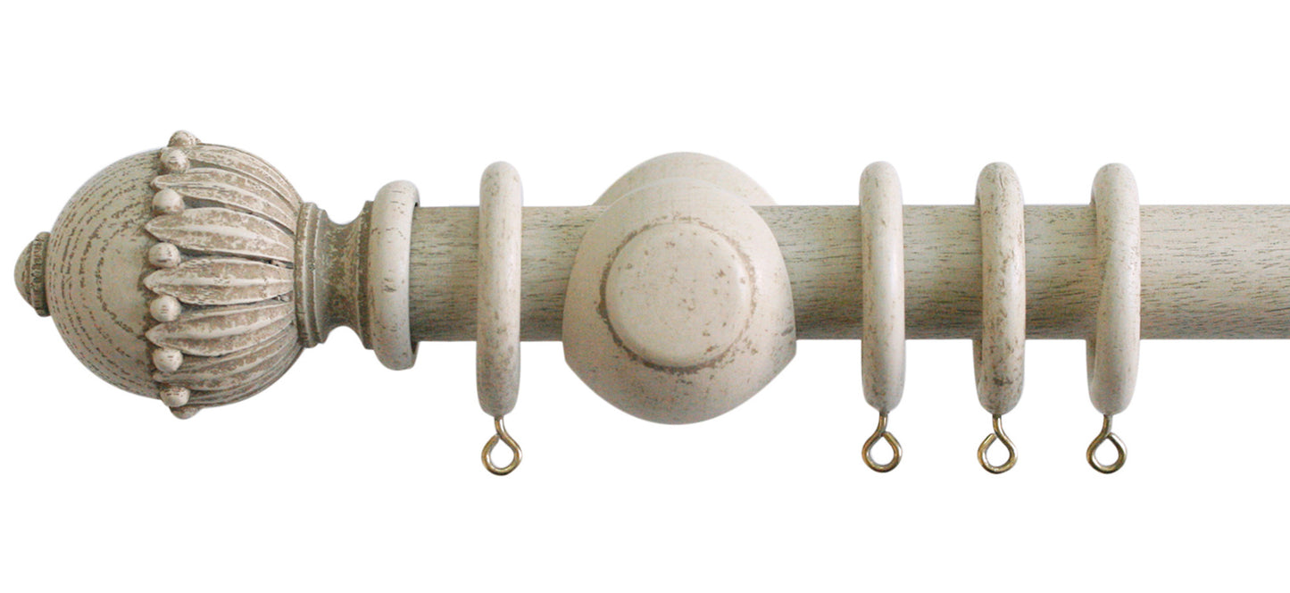 Jones Cathedral Wells 30mm Wooden Curtain Pole - Fendow