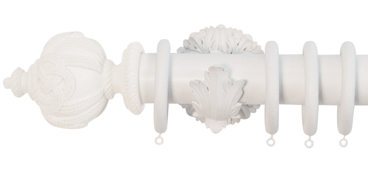 Jones Florentine Rope 50mm Wooden Curtain Pole - Fendow