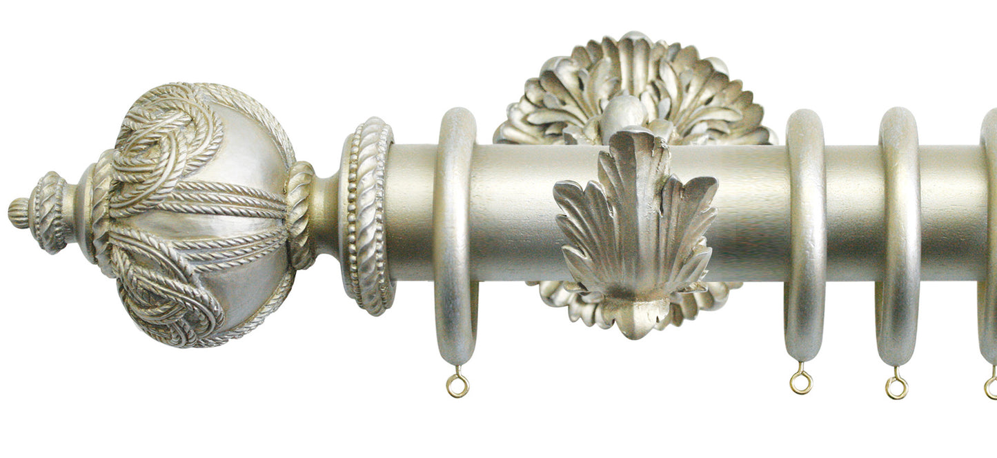 Jones Florentine Rope 50mm Wooden Curtain Pole - Fendow