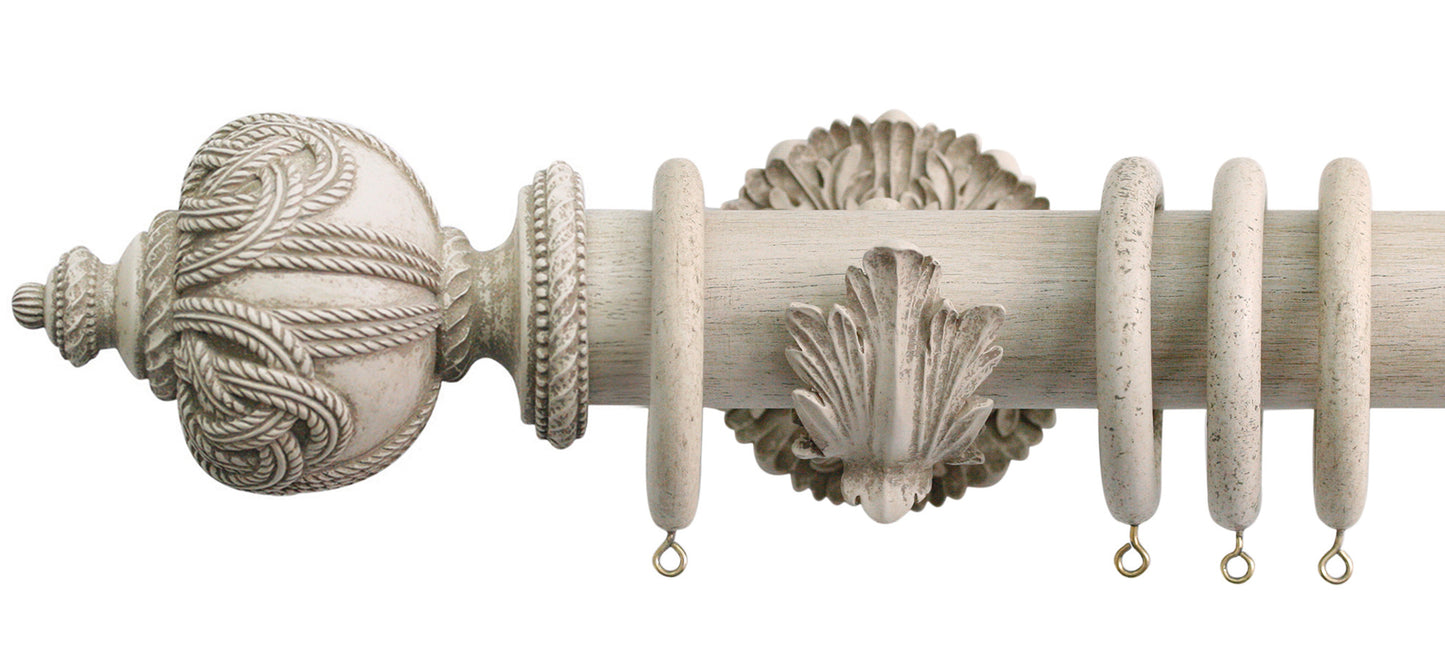 Jones Florentine Rope 50mm Wooden Curtain Pole - Fendow