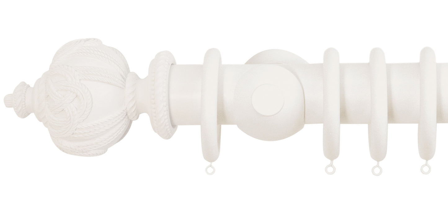 Jones Florentine Rope 50mm Wooden Curtain Pole - Fendow