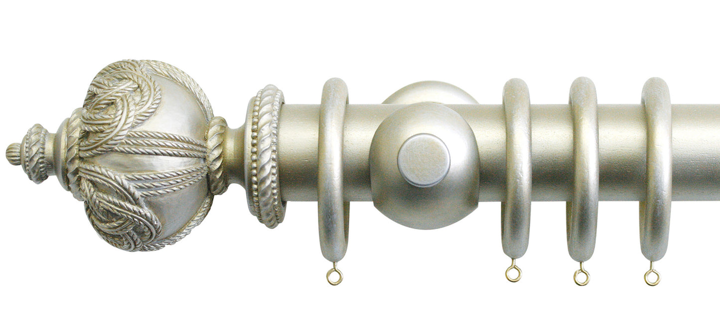 Jones Florentine Rope 50mm Wooden Curtain Pole - Fendow