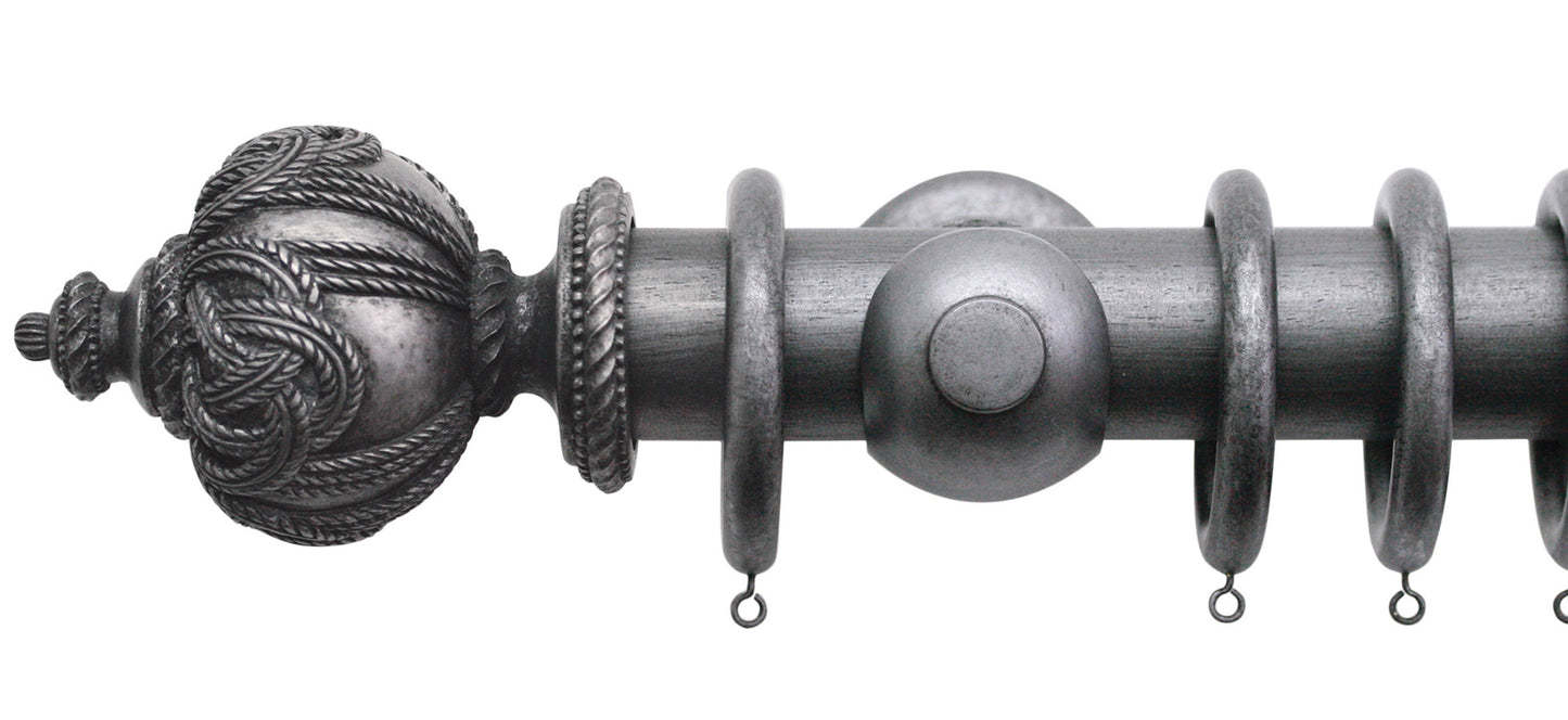 Jones Florentine Rope 50mm Wooden Curtain Pole - Fendow