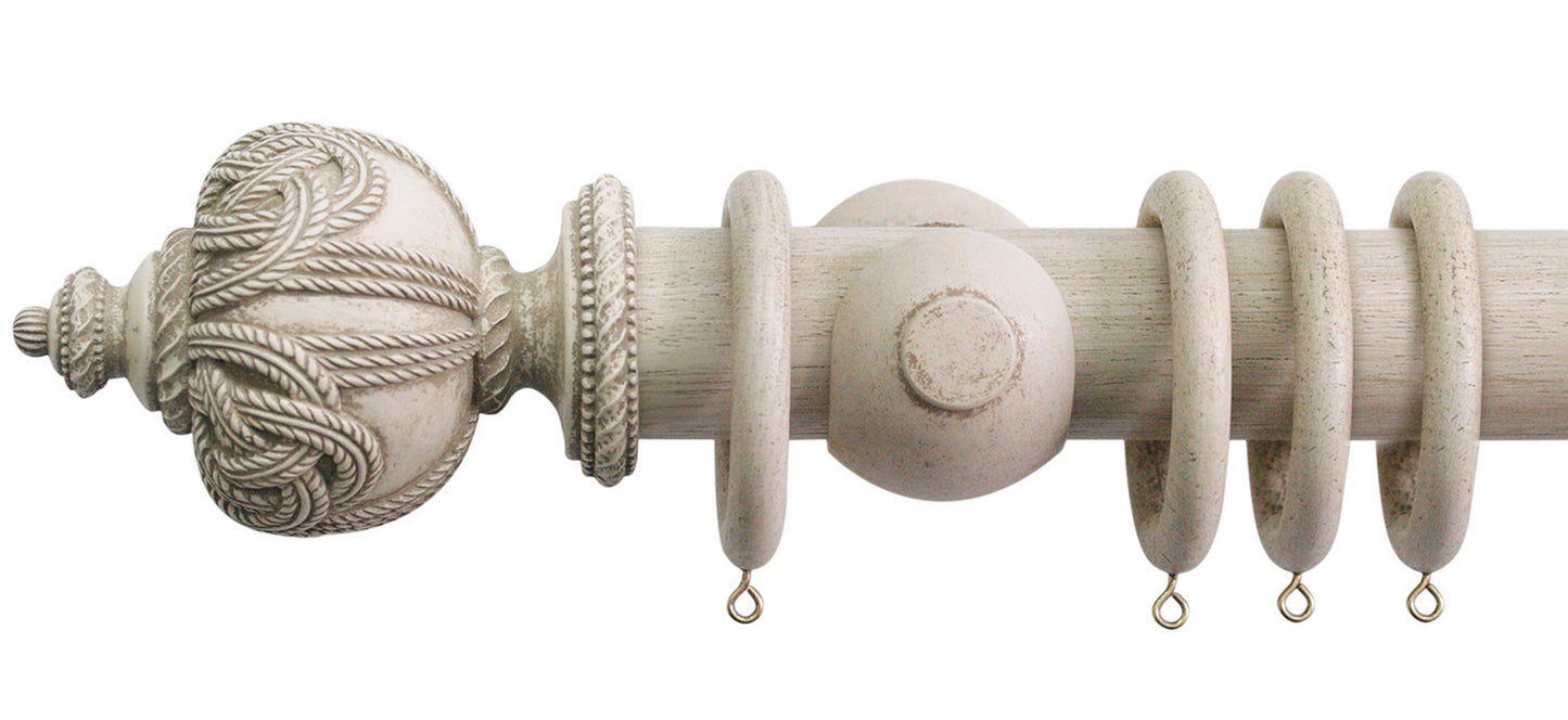 Jones Florentine Rope 50mm Wooden Curtain Pole - Fendow