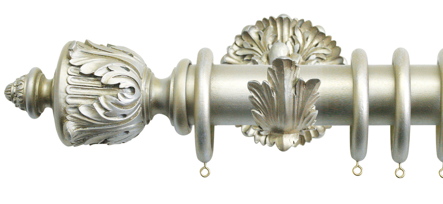 Jones Florentine Acanthus 50mm Wooden Curtain Pole - Fendow