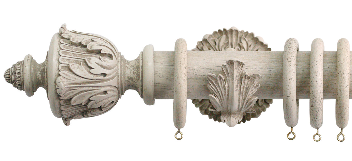 Jones Florentine Acanthus 50mm Wooden Curtain Pole - Fendow