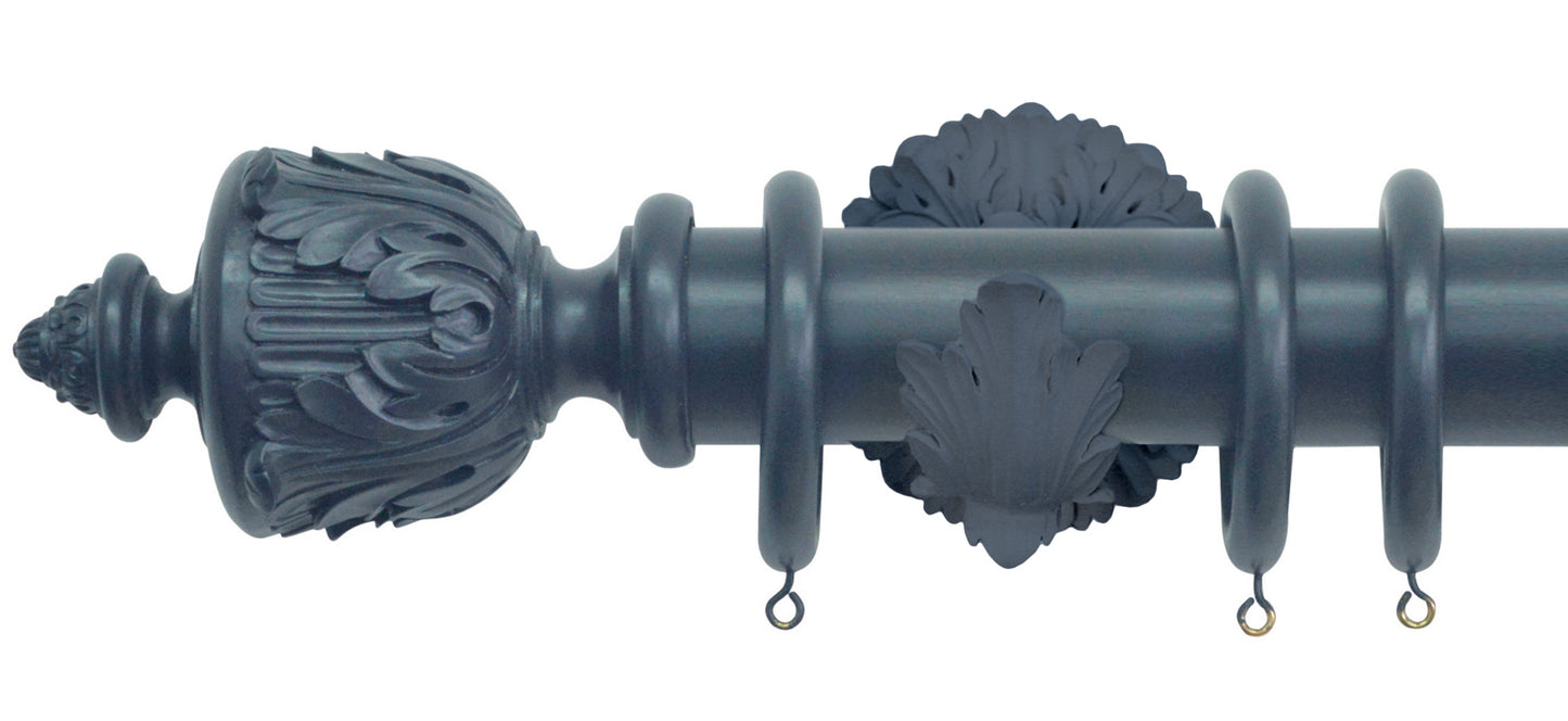 Jones Estate Acanthus 50mm Wooden Curtain Pole - Fendow