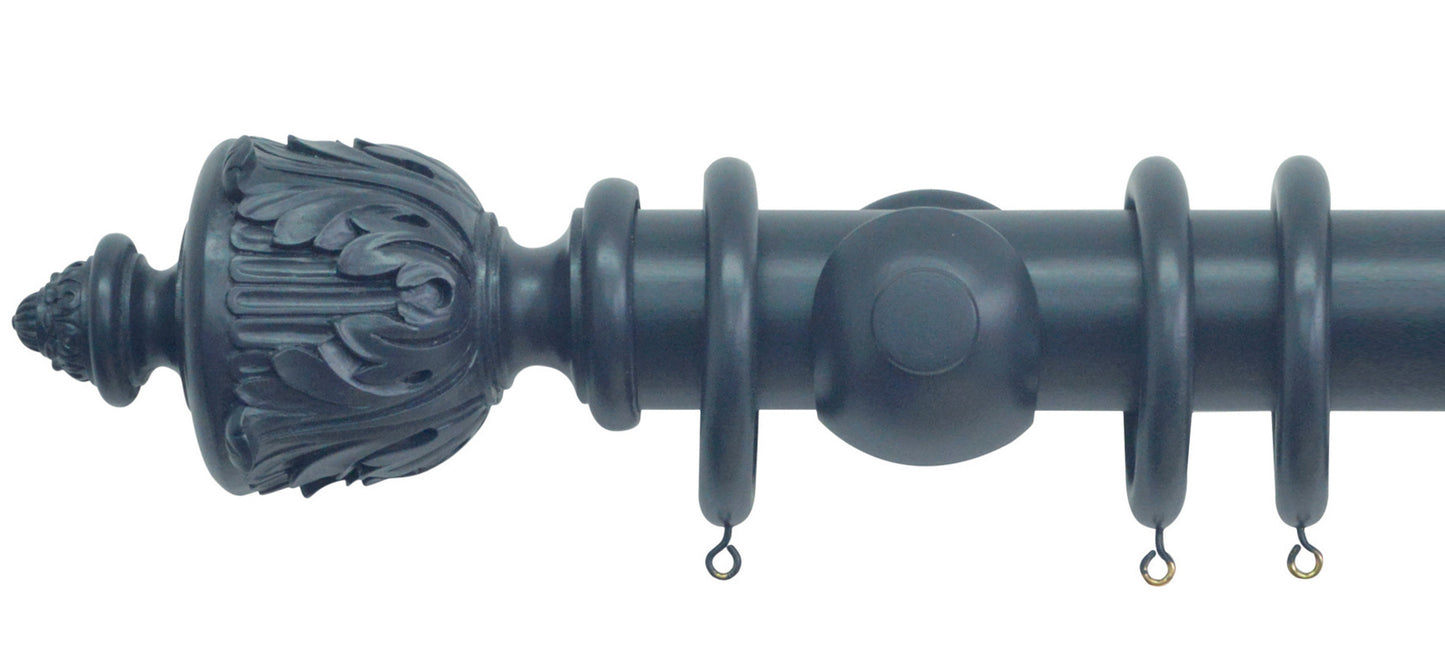 Jones Estate Acanthus 50mm Wooden Curtain Pole - Fendow