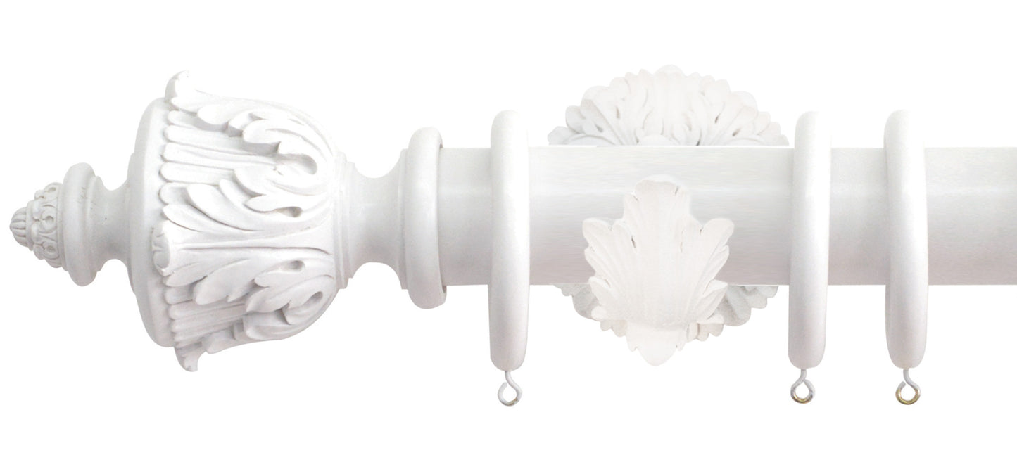 Jones Estate Acanthus 50mm Wooden Curtain Pole - Fendow