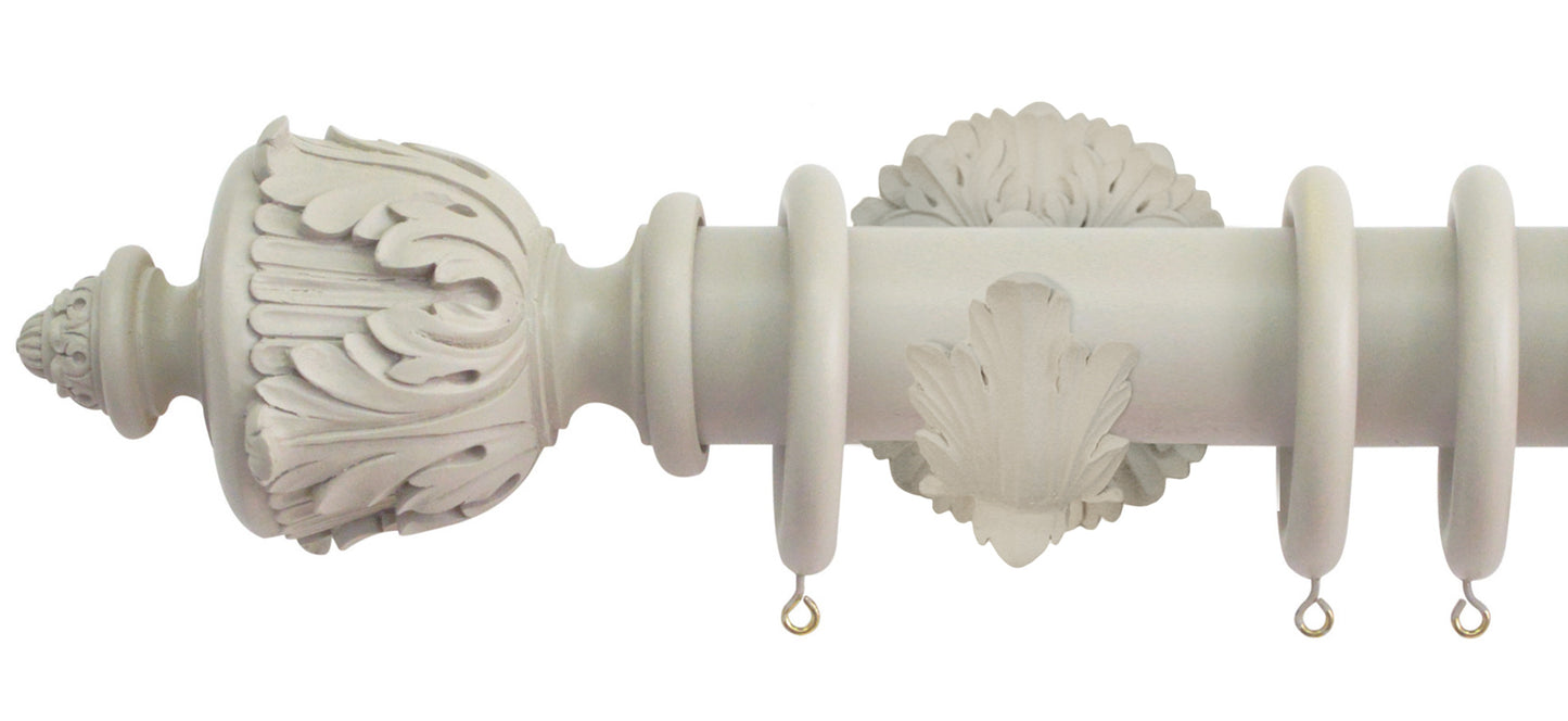 Jones Estate Acanthus 50mm Wooden Curtain Pole - Fendow