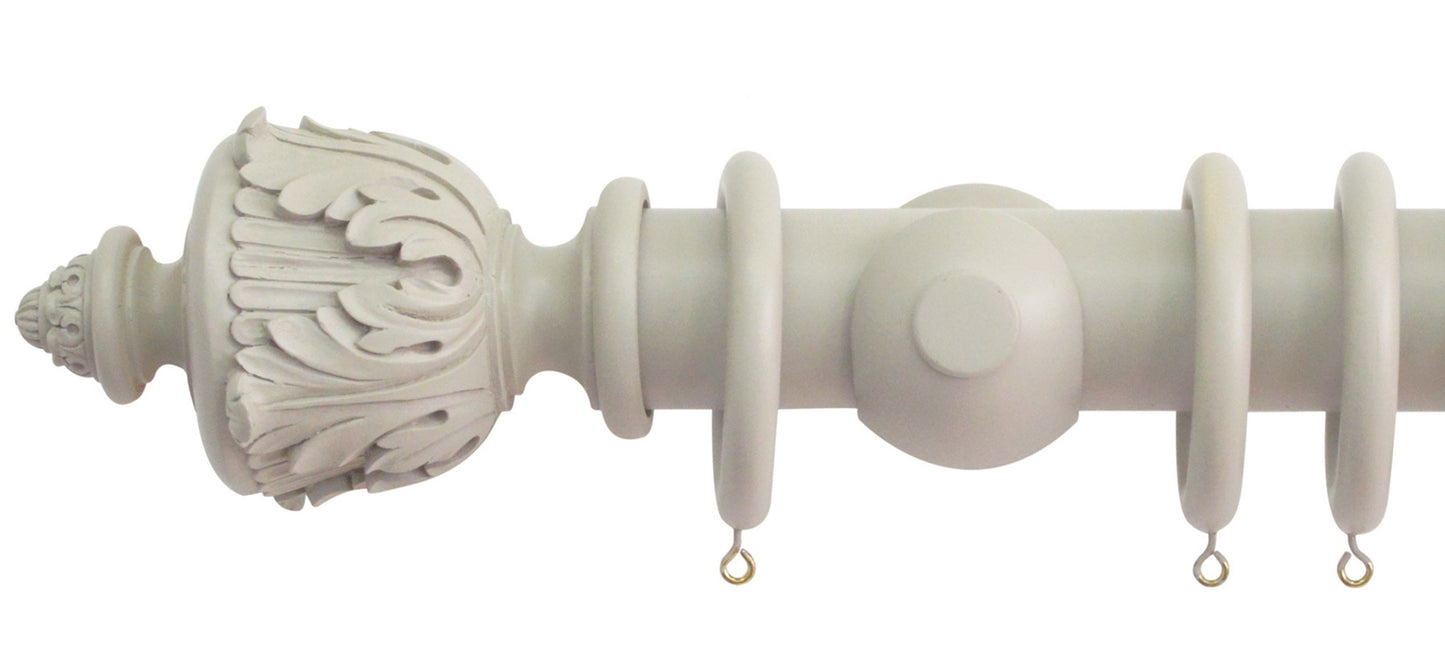 Jones Estate Acanthus 50mm Wooden Curtain Pole - Fendow