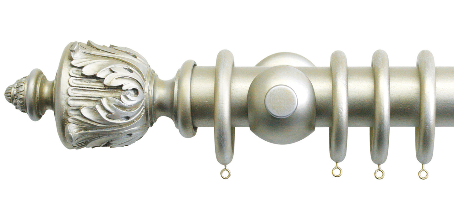 Jones Florentine Acanthus 50mm Wooden Curtain Pole - Fendow