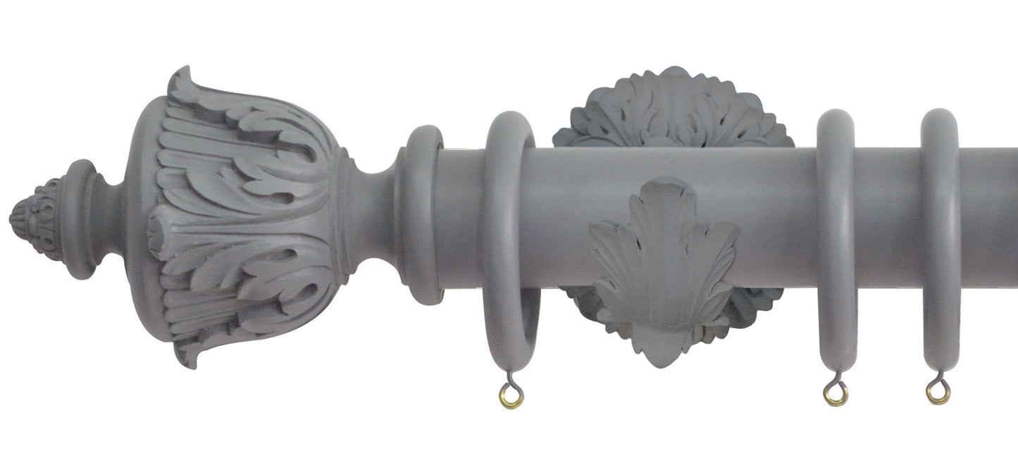 Jones Estate Acanthus 50mm Wooden Curtain Pole - Fendow