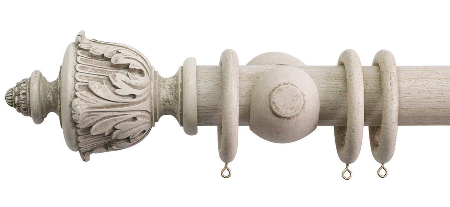 Jones Florentine Acanthus 50mm Wooden Curtain Pole - Fendow