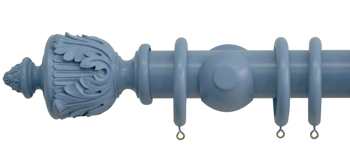 Jones Estate Acanthus 50mm Wooden Curtain Pole - Fendow