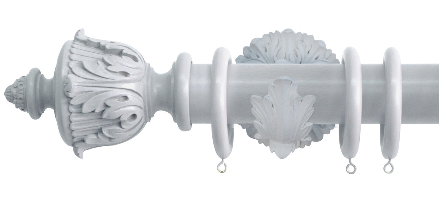 Jones Estate Acanthus 50mm Wooden Curtain Pole - Fendow