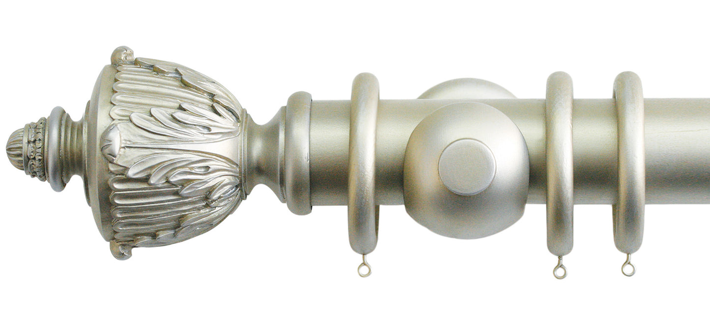 Jones Grande Acanthus 63mm Wooden Curtain Pole - Fendow