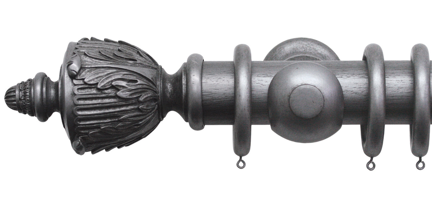 Jones Grande Acanthus 63mm Wooden Curtain Pole - Fendow