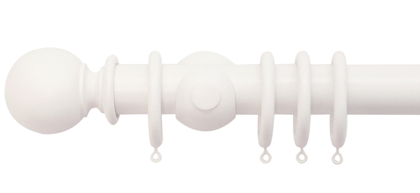 Jones Hardwick Ball 40mm Wooden Curtain Pole - Fendow