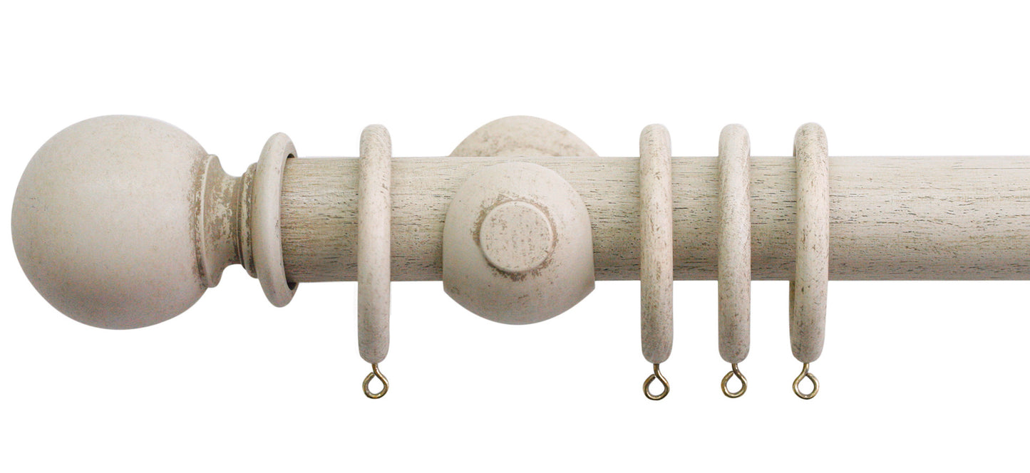 Jones Hardwick Ball 40mm Wooden Curtain Pole - Fendow