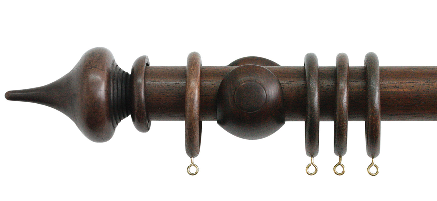 Jones Hardwick Minaret 40mm Wooden Curtain Pole - Fendow