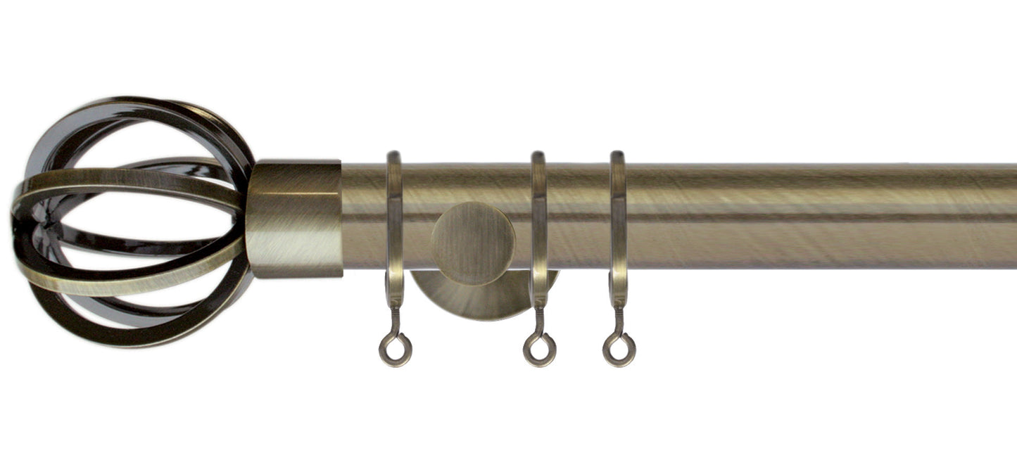 Jones Lunar Cage 28mm Metal Curtain Pole - Fendow