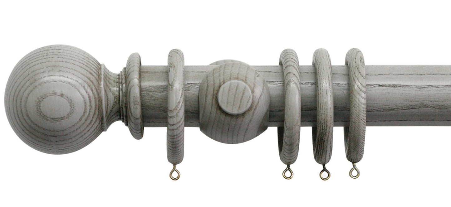 Jones Oakham Ball 50mm Wooden Curtain Pole - Fendow