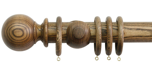 Jones Oakham Ball 50mm Wooden Curtain Pole - Fendow