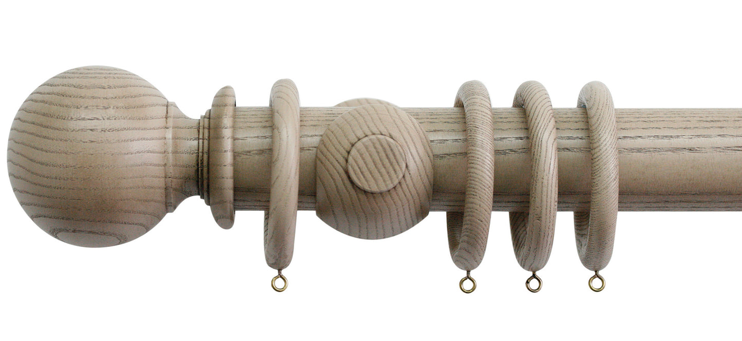 Jones Oakham Ball 50mm Wooden Curtain Pole - Fendow