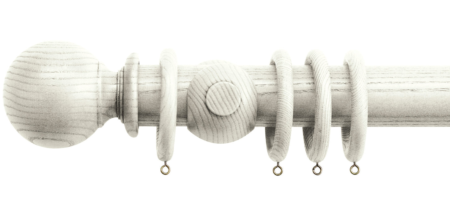 Jones Oakham Ball 50mm Wooden Curtain Pole - Fendow