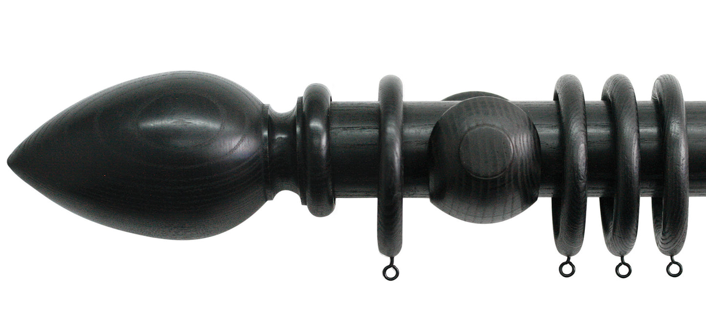 Jones Oakham Cone 50mm Wooden Curtain Pole - Fendow