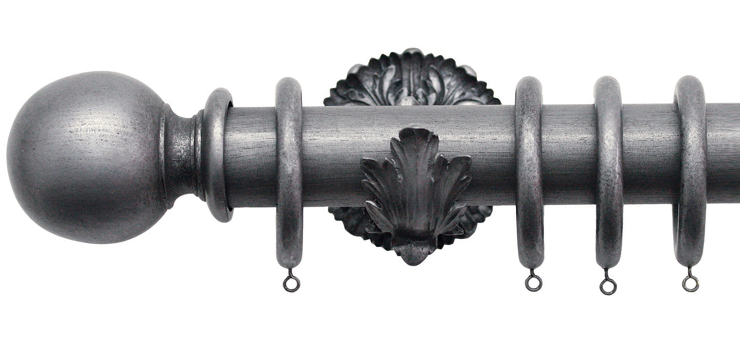 Jones Florentine Ball 50mm Wooden Curtain Pole - Fendow