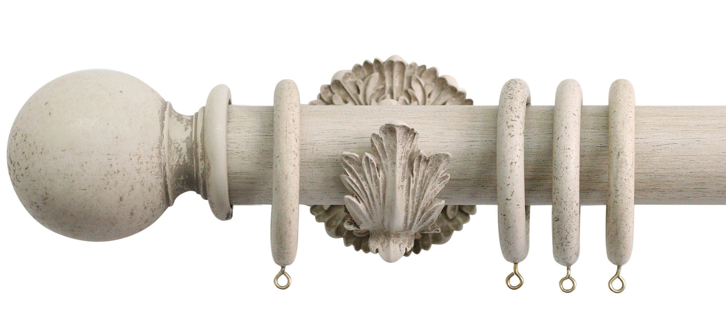 Jones Florentine Ball 50mm Wooden Curtain Pole - Fendow