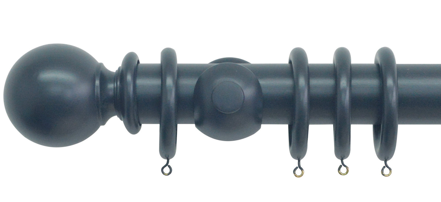 Jones Estate Ball 50mm Wooden Curtain Pole - Fendow