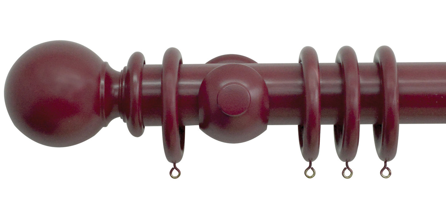 Jones Estate Ball 50mm Wooden Curtain Pole - Fendow