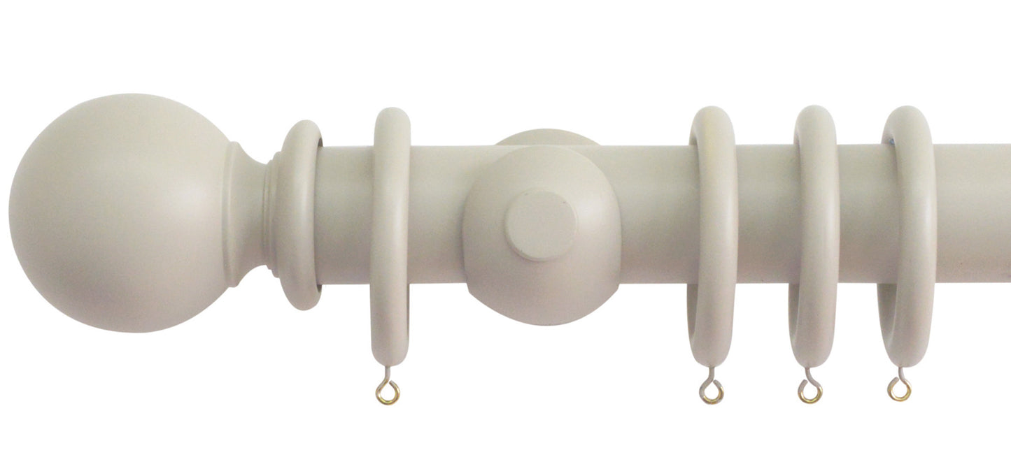 Jones Estate Ball 50mm Wooden Curtain Pole - Fendow