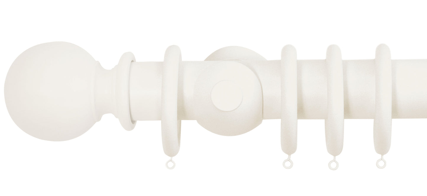 Jones Florentine Ball 50mm Wooden Curtain Pole - Fendow